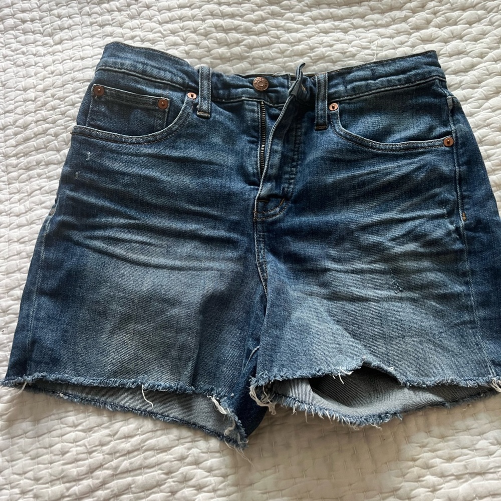 Madewell high rise denim shorts